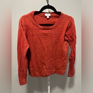 J. Crew Rust Cotton Wool Blend Knit Long Sleeve Lightweight Teddie Sweater XL